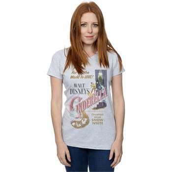 Abbigliamento Donna T-shirts a maniche lunghe Disney Cinderella Retro Poster Grigio