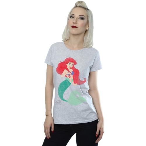 Abbigliamento Donna T-shirts a maniche lunghe Disney Classic Ariel Grigio