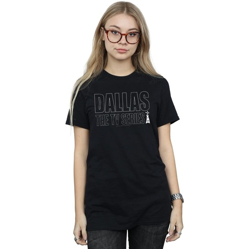 Abbigliamento Donna T-shirts a maniche lunghe Dallas TV Series Logo Nero