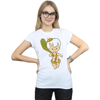 Abbigliamento Donna T-shirts a maniche lunghe The Flintstones Bamm Bamm Classic Pose Bianco