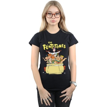Abbigliamento Donna T-shirts a maniche lunghe The Flintstones The The Ride Nero
