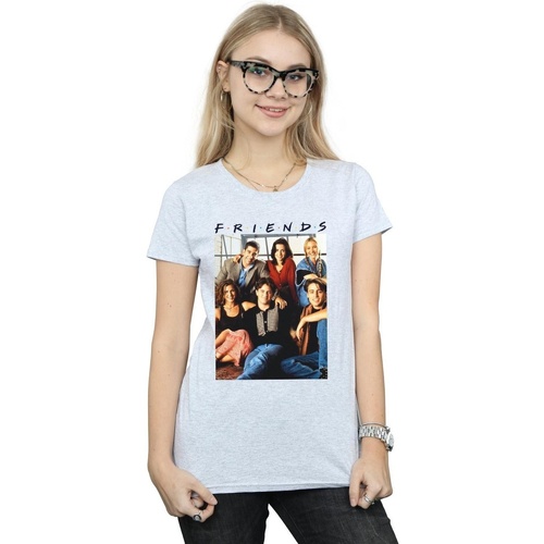 Abbigliamento Donna T-shirts a maniche lunghe Friends Group Photo Window Grigio
