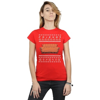 Abbigliamento Donna T-shirts a maniche lunghe Friends Fair Isle Couch Rosso