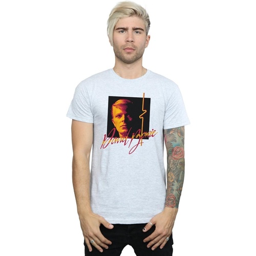 Abbigliamento Uomo T-shirts a maniche lunghe David Bowie Photo Angle 90s Grigio