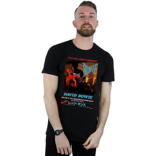 Abbigliamento Uomo T-shirts a maniche lunghe David Bowie Asian Poster Nero