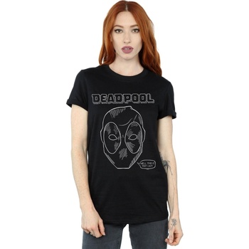 Abbigliamento Donna T-shirts a maniche lunghe Marvel Deadpool This Is Just Lazy Nero