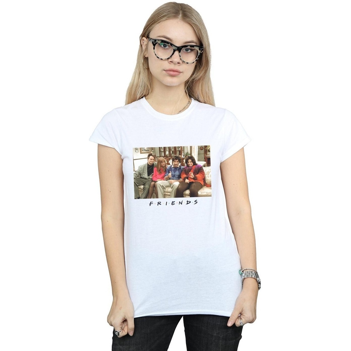 Abbigliamento Donna T-shirts a maniche lunghe Friends Retrospective Still Bianco