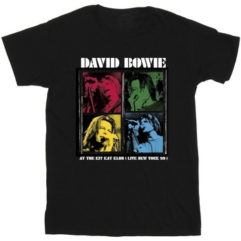 Abbigliamento Uomo T-shirts a maniche lunghe David Bowie At The Kit Kat Club Pop Art Nero