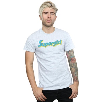 Abbigliamento Uomo T-shirts a maniche lunghe Dc Comics Supergirl Crackle Logo Grigio