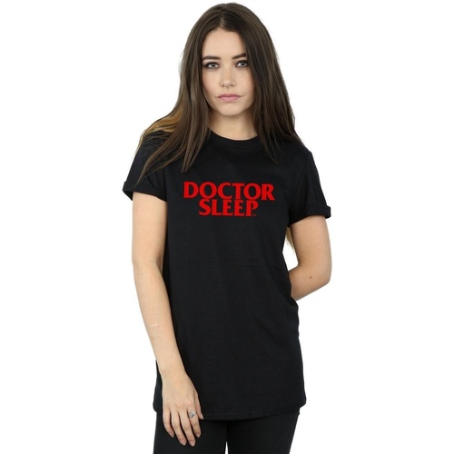 Abbigliamento Donna T-shirts a maniche lunghe Doctor Sleep Text Logo Nero