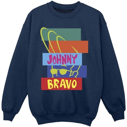 Abbigliamento Bambina Felpe Johnny Bravo Rectangle Pop Art Blu