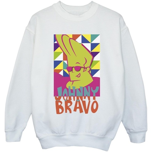 Abbigliamento Bambina Felpe Johnny Bravo Multi Triangles Pop Art Bianco