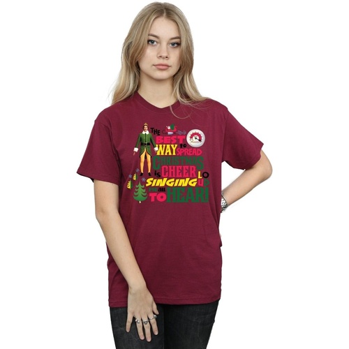 Abbigliamento Donna T-shirts a maniche lunghe Elf Christmas Cheer Multicolore