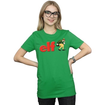 Abbigliamento Donna T-shirts a maniche lunghe Elf Crouching Logo Verde