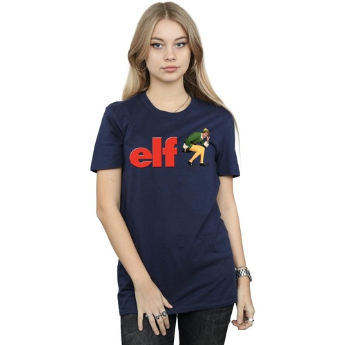 Abbigliamento Donna T-shirts a maniche lunghe Elf Crouching Logo Blu