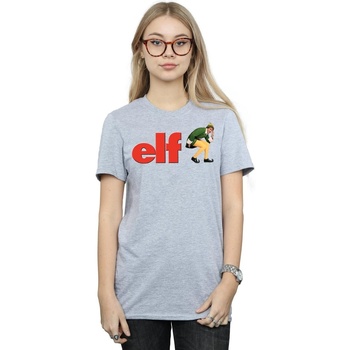 Abbigliamento Donna T-shirts a maniche lunghe Elf Crouching Logo Grigio