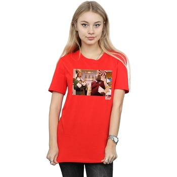 Abbigliamento Donna T-shirts a maniche lunghe Elf Christmas Store Cheer Rosso