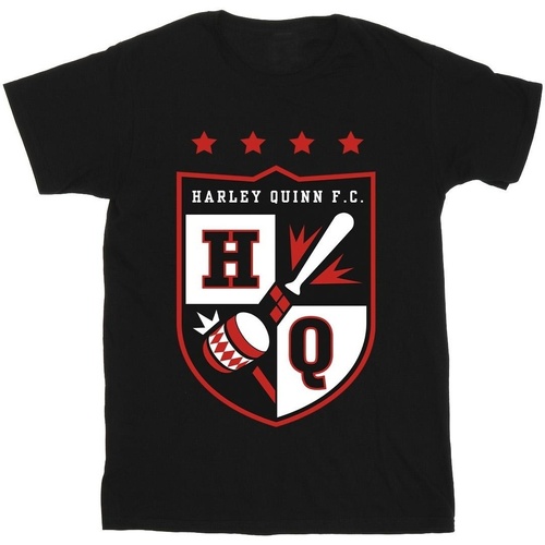 Abbigliamento Bambina T-shirts a maniche lunghe Justice League Harley Quinn FC Pocket Nero