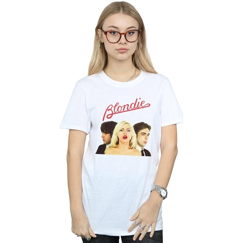 Abbigliamento Donna T-shirts a maniche lunghe Blondie Band Trio Bianco