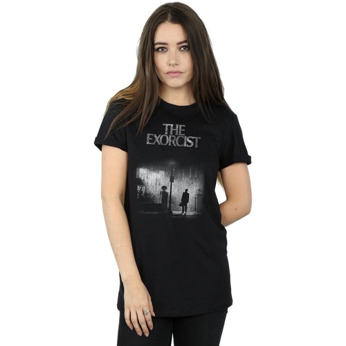 Abbigliamento Donna T-shirts a maniche lunghe The Exorcist Mono Distressed Poster Nero