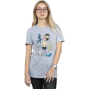 Abbigliamento Donna T-shirts a maniche lunghe Fantastic Beasts Chibi Grindelwald Grigio