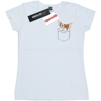 Abbigliamento Donna T-shirts a maniche lunghe Gremlins Gizmo Faux Pocket Bianco
