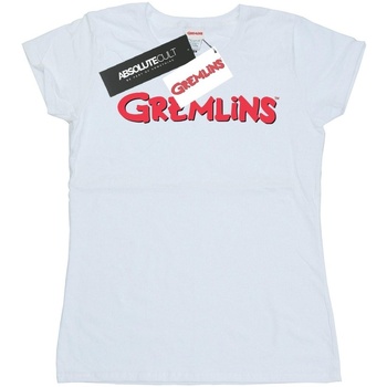 Abbigliamento Donna T-shirts a maniche lunghe Gremlins Text Logo Bianco