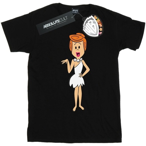 Abbigliamento Donna T-shirts a maniche lunghe The Flintstones Wilma Flintstone Classic Pose Nero