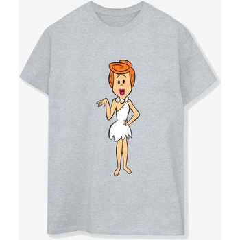 Abbigliamento Donna T-shirts a maniche lunghe The Flintstones Wilma Flintstone Classic Pose Grigio
