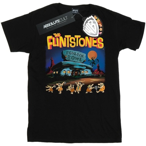 Abbigliamento Donna T-shirts a maniche lunghe The Flintstones Champions Of Bedrock Bowl Nero