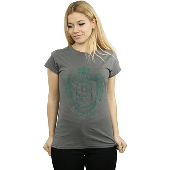 Abbigliamento Donna T-shirts a maniche lunghe Harry Potter Slytherin Serpent Crest Multicolore