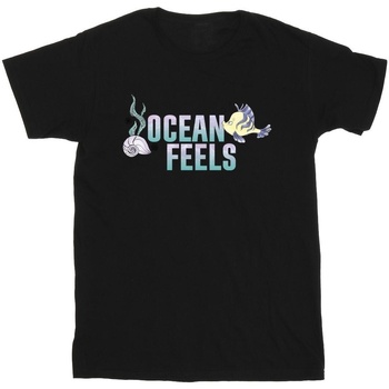 Abbigliamento Bambina T-shirts a maniche lunghe Disney The Little Mermaid Ocean Nero