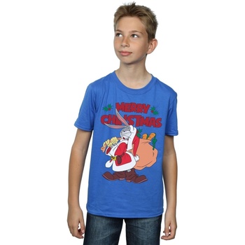 Abbigliamento Bambino T-shirt maniche corte Dessins Animés Santa Bugs Bunny Blu