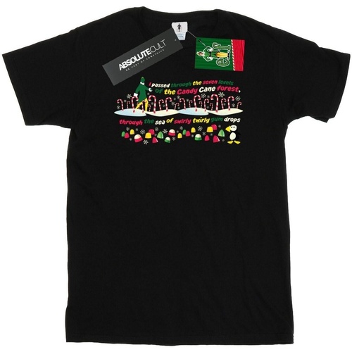 Abbigliamento Uomo T-shirts a maniche lunghe Elf Candy Cane Forest Nero