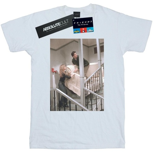 Abbigliamento Donna T-shirts a maniche lunghe Friends Sofa Stairs Photo Bianco