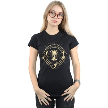 Abbigliamento Donna T-shirts a maniche lunghe Harry Potter Triwizard Seal Nero