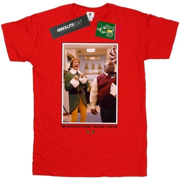 Abbigliamento Uomo T-shirts a maniche lunghe Elf OMG Santa Photo Rosso