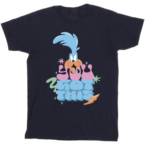 Abbigliamento Bambino T-shirt maniche corte Dessins Animés Roadrunner You Got This Blu