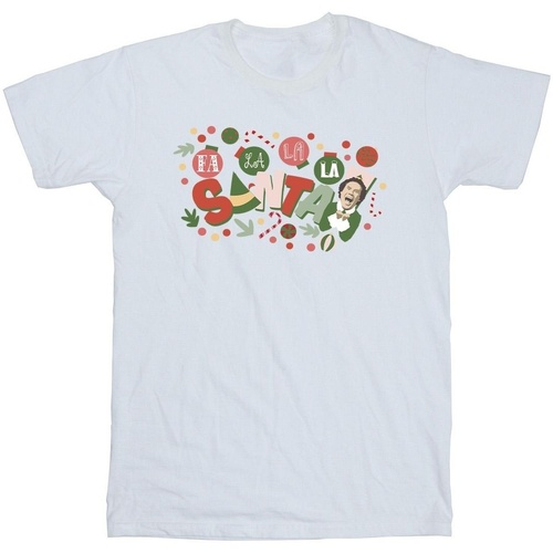 Abbigliamento Uomo T-shirts a maniche lunghe Elf Santa Fa La La Bianco