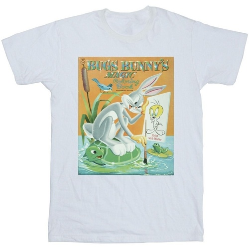 Abbigliamento Bambino T-shirt maniche corte Dessins Animés Bugs Bunny Colouring Book Bianco