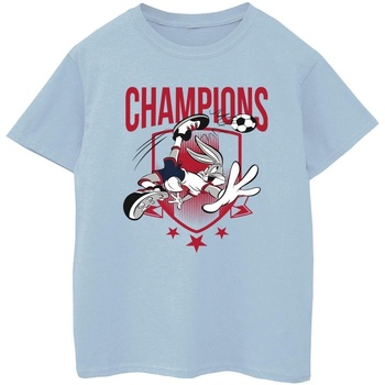 Abbigliamento Bambino T-shirt maniche corte Dessins Animés Bugs Bunny Champions Blu