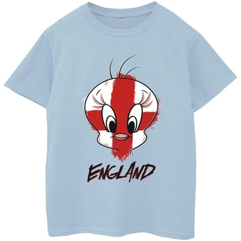 Abbigliamento Bambino T-shirt maniche corte Dessins Animés Tweety England Face Blu