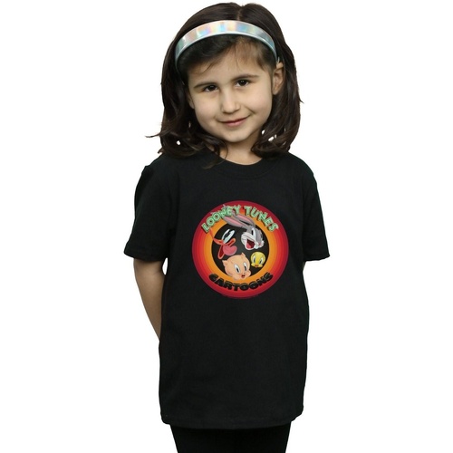 Abbigliamento Bambina T-shirts a maniche lunghe Dessins Animés Cartoons Circle Nero