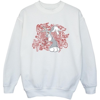 Abbigliamento Bambina Felpe Dessins Animés ACME Doodles Bugs Bunny Bianco
