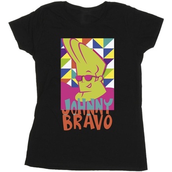 Abbigliamento Donna T-shirts a maniche lunghe Johnny Bravo Multi Triangles Pop Art Nero