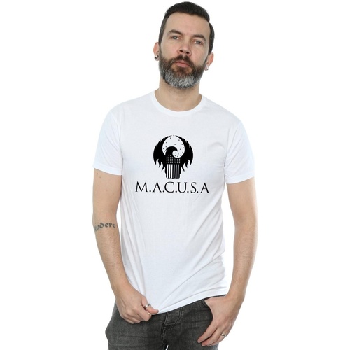 Abbigliamento Uomo T-shirts a maniche lunghe Fantastic Beasts MACUSA Logo Bianco