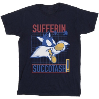 Abbigliamento Bambina T-shirts a maniche lunghe Dessins Animés Sylvester Sufferin Succotash Blu