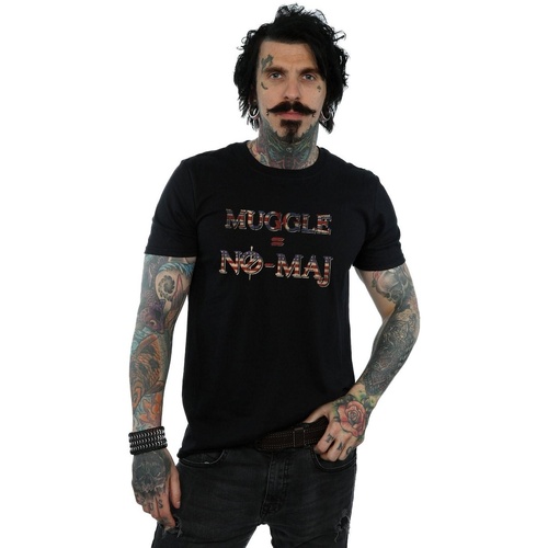 Abbigliamento Uomo T-shirts a maniche lunghe Fantastic Beasts No Muggle No Maj Nero