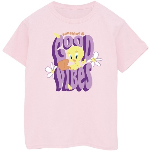 Abbigliamento Bambina T-shirts a maniche lunghe Dessins Animés Tweeday Sunshine & Good Vibes Rosso