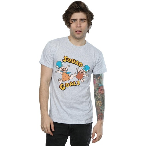 Abbigliamento Uomo T-shirts a maniche lunghe The Flintstones Squad Goals Grigio